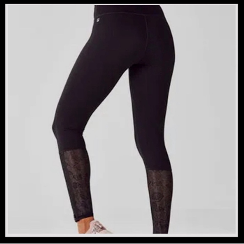 Black mesh leg fabletics leggings